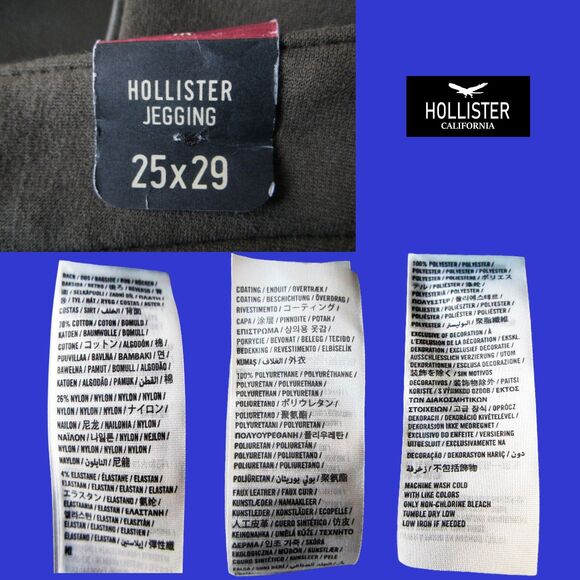 HOLLISTER NEW Y2K Faux Leather/Knit Low Rise Legging 25 - Picture 5 of 12
